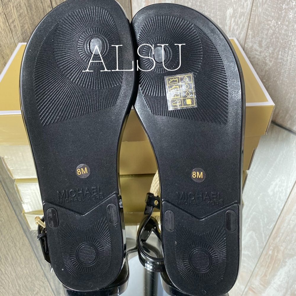 Michael Kors Holly Jelly Sandal Black W AUTHENTIC - Picture 2 of 5